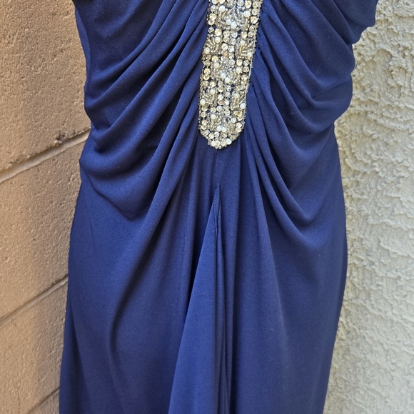 JS Boutique Navy Rhinestone Cocktail Dress - Picture 5 of 11